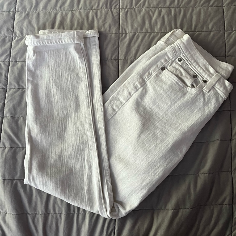 J.Crew White Boyfriend Jeans